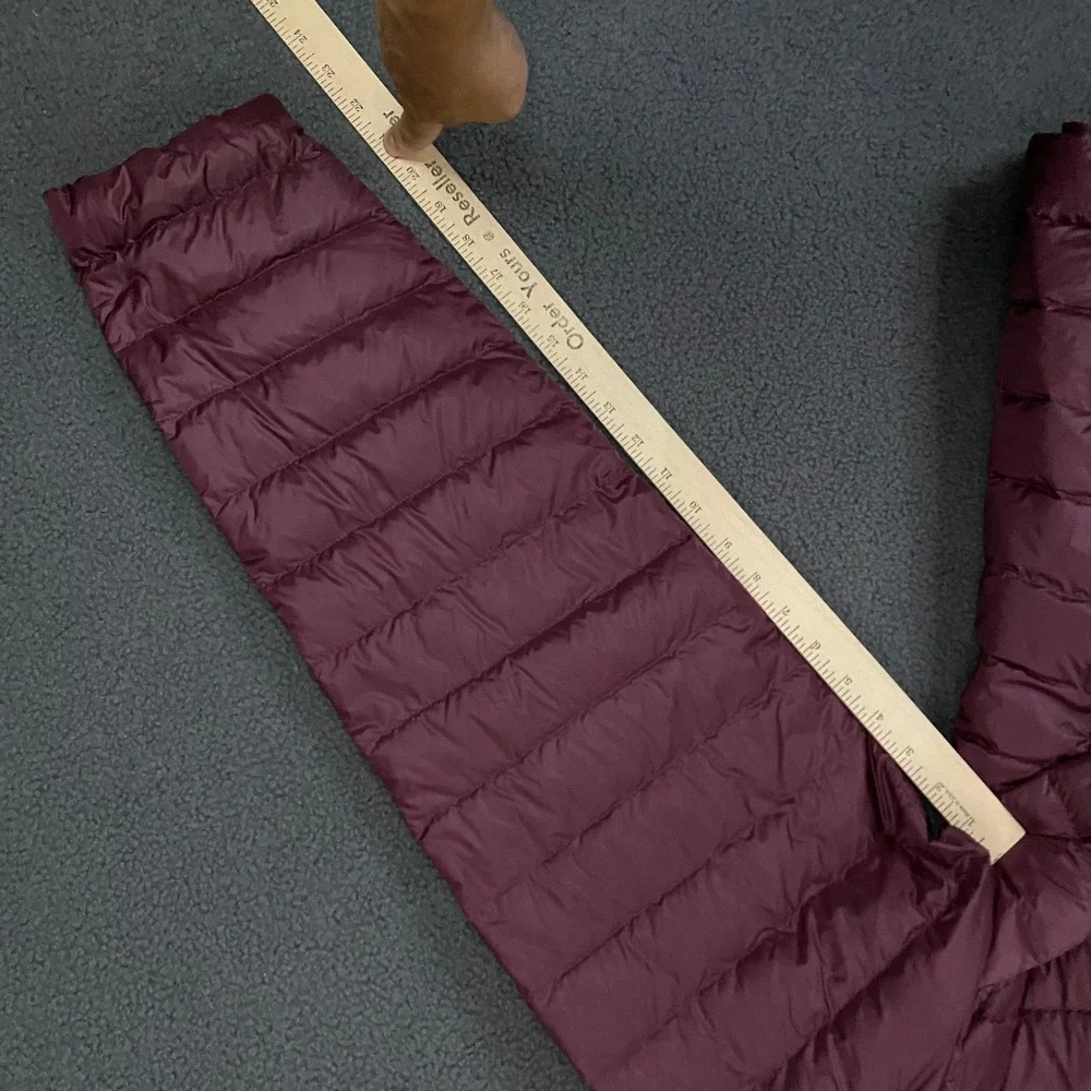 REI Co-op Puffer Jacket Mens XL Burgundy 650 Down Hoodie